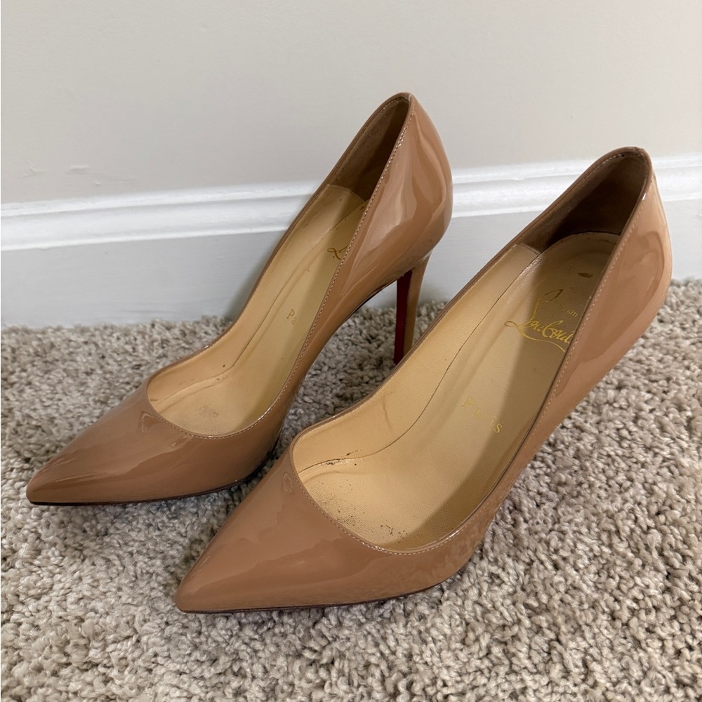 Christian Louboutin Nude Patent Leather Heels